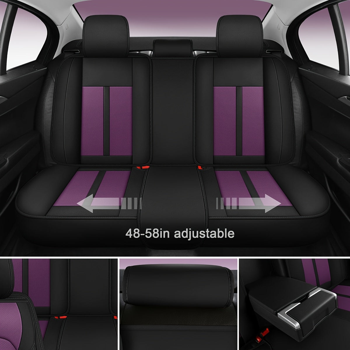 Full Set Car Seat Covers, Suitable for VW Golf, Tiguan, Passat, T-Roc,, Touran, Arteon, ID.4, Universal NAPPA Car Seat Covers, Adjustable Car Seat Covers, Easy to Install, All-Season Fit, christmas gifts