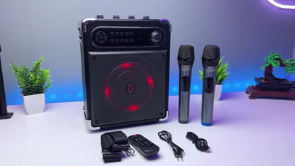 Draadloze Speaker – Bluetooth Speaker – Draagbare Speaker – Karaoke Speaker – Party Speaker – 200W Stereo Geluid – Karaoke Met 2 Microfoons