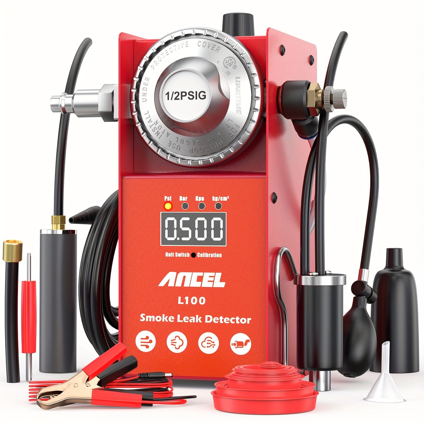 Automotive Leak Detector – Rookgenerator – Vacuümtester – Lekkagedetector – Rooktestapparaat – Digitale Drukmeter – 12V Auto Diagnose – Nauwkeurige Vacuümmeting