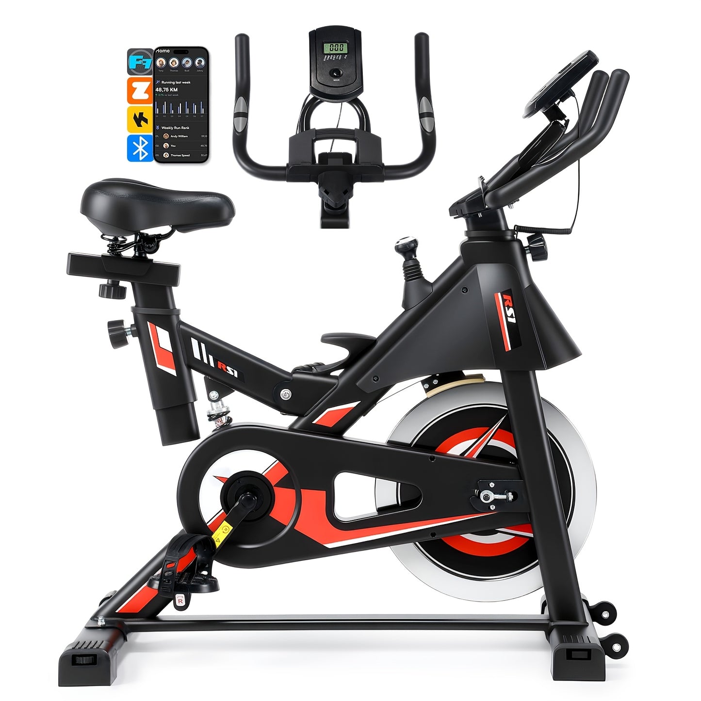 Hometrainer – Fitnessfiets – Indoorfiets – Spinningfiets – Fietstrainer – Magnetische Weerstand – Hartslagmeter – 6-Verstelbare Zitting en Stuur – Max 150 kg Belastbaar