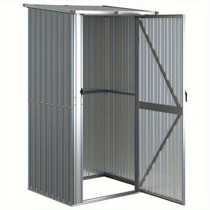 Tuinschuur – Tuinhuisje – Tuinberging – Tuinopslag – Schuur – Grijs – Gegalvaniseerd Staal – 118,5x97x209,5 cm – Stevig en Mobiel