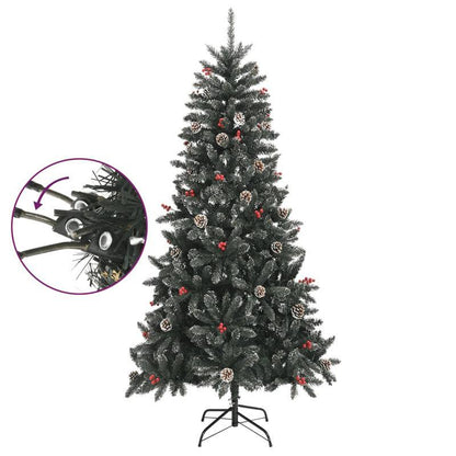 Kerstboom Kunstboom Kunstkerstboom Kunstversiering Nepboom – 210 cm Groen PVC – Natuurlijk Uitziende Dennennaalden – Stevige Metalen Standaard