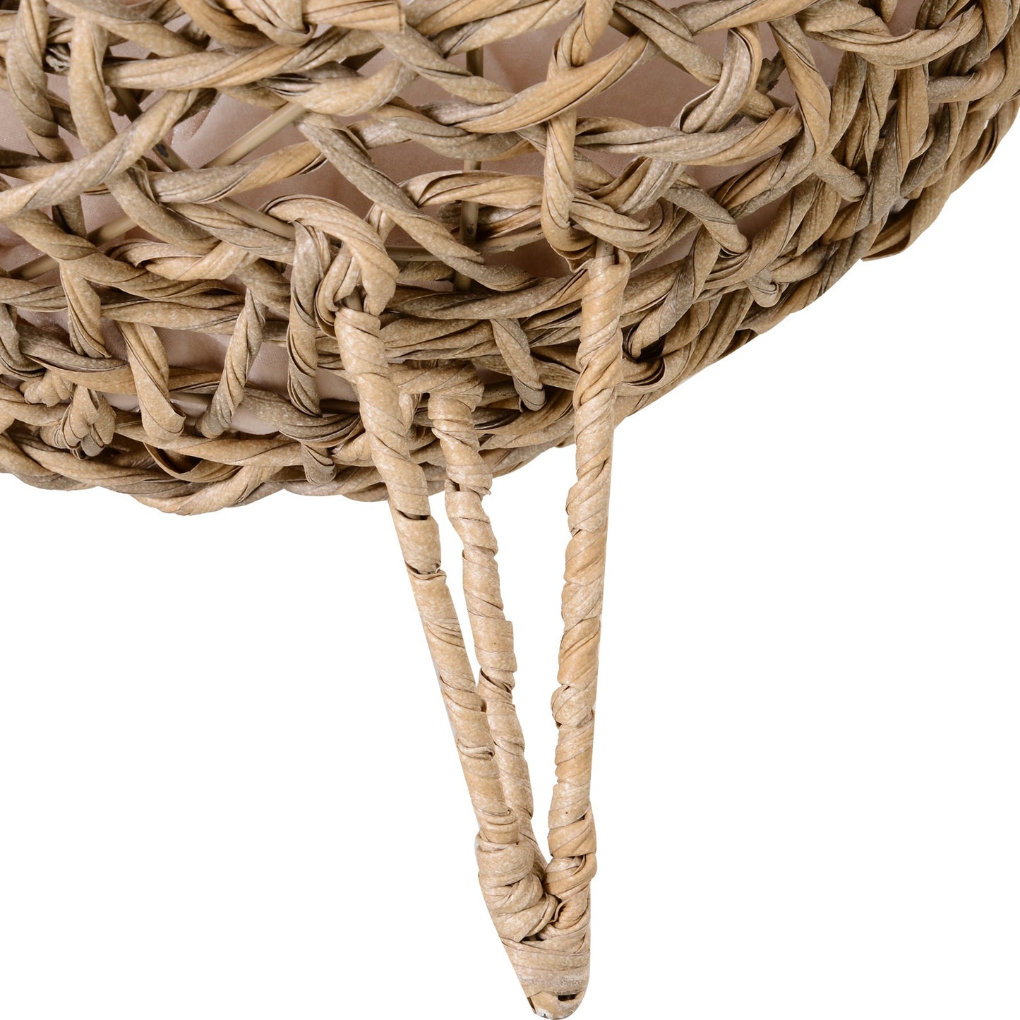 Kattenmand – Kattenbed – Kattenhuis – Kattenkussen – Kattenhol – Beige Kleur – Ø 52 x 58 cm – Duurzaam Imitatie Rattan Resin