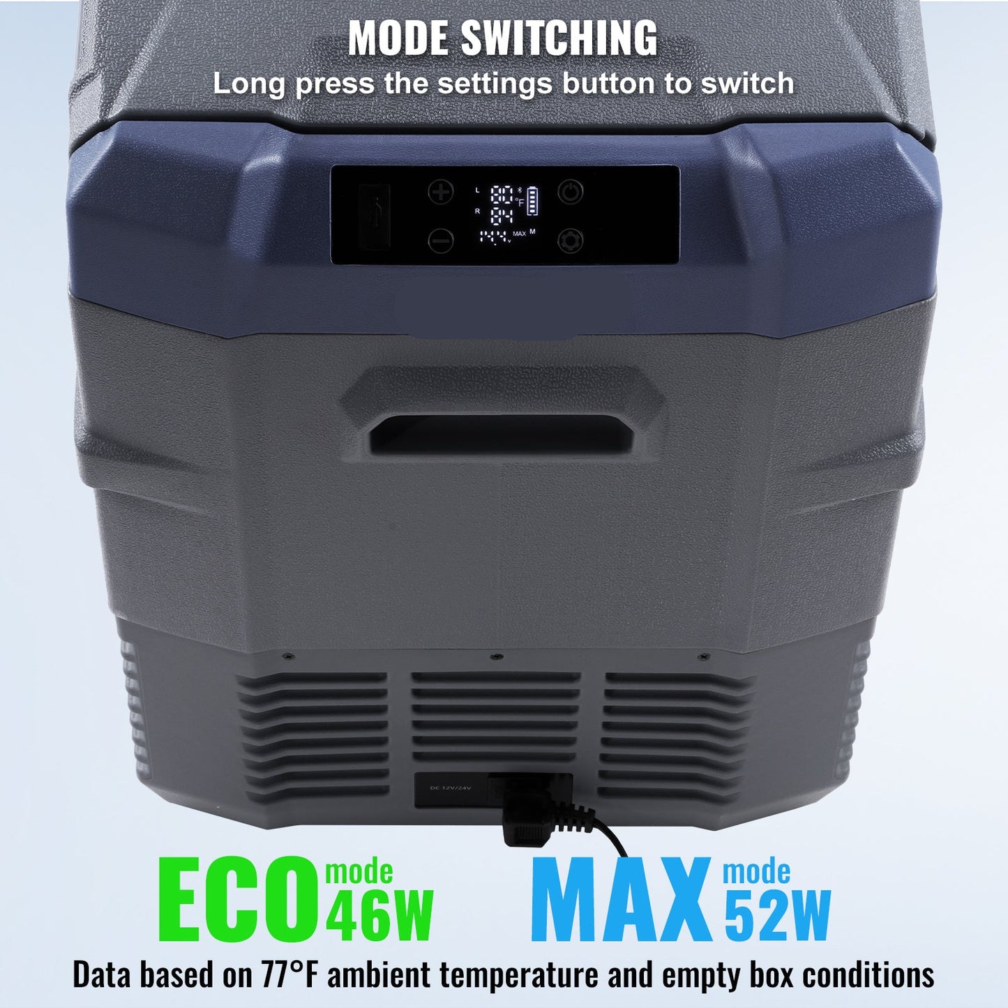 Draagbare Koelvrieskast – Mobiele Koelkast – Compressor Koeler – Mini Vrieskast – 40 Liter Inhoud – Bluetooth Bediening – Dual Zone Indeling