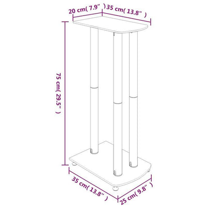 Luidsprekerstandaards – Speakerstands – Luidsprekerhouders – Speakerpilaren – Zwarte Set – Gehard Glas – Stabiele Driepoot – Draagt Tot 20 Kg