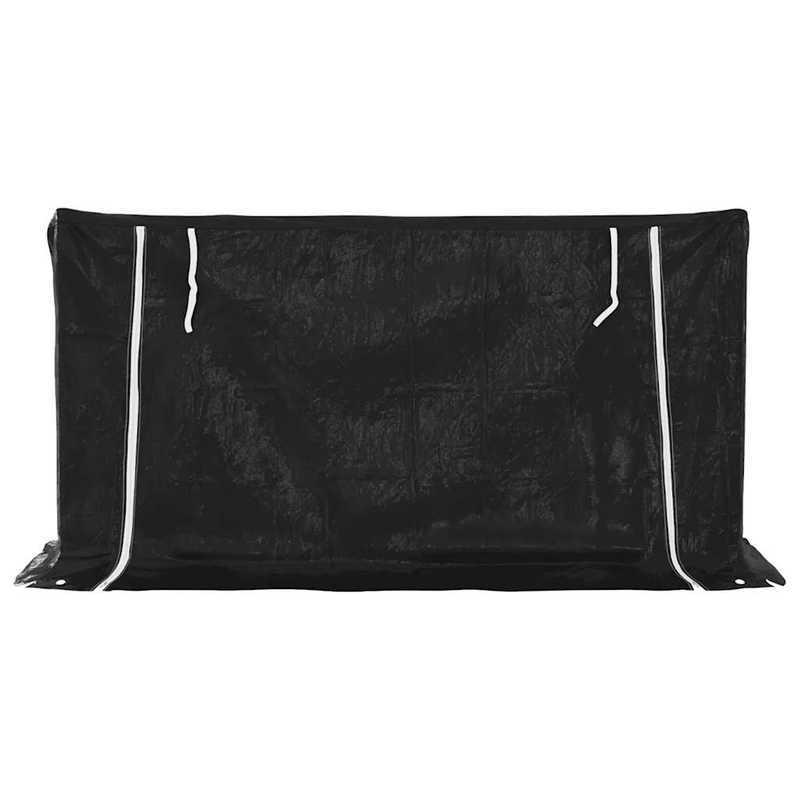 Houtopslag – Haardhoutrek – Brandhoutrek – Houtberging – Buitenrek – Roestvrijstalen Frame – Waterafstotende Regenkap 200,5x60,5x110,5 cm
