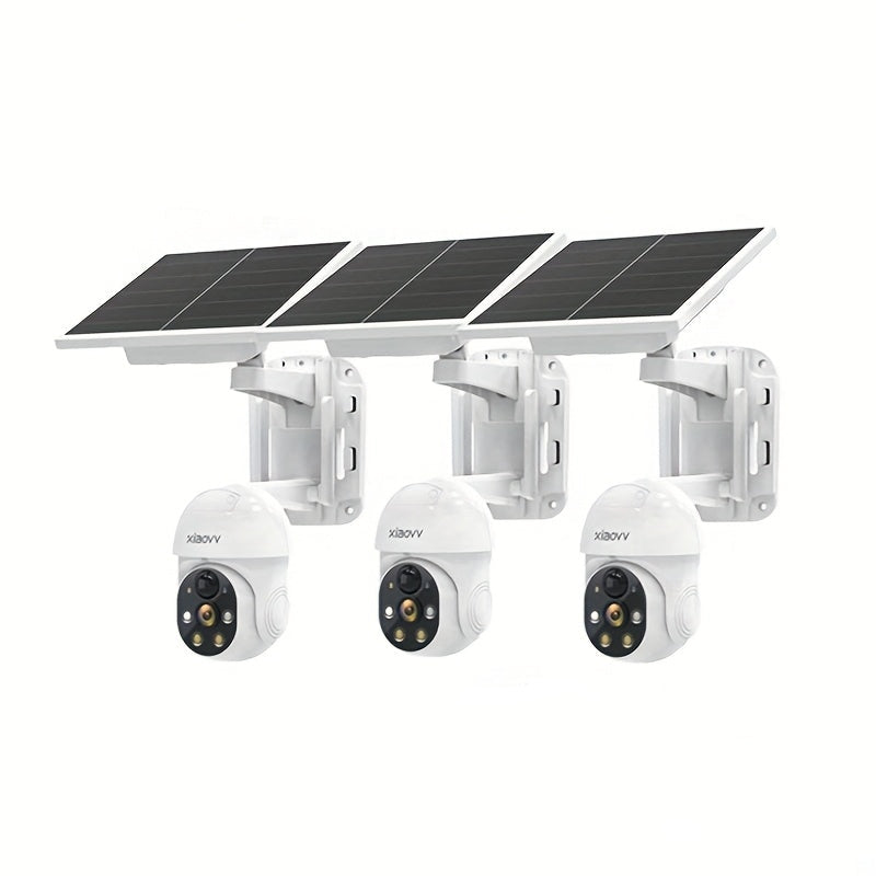 Beveiligingscamera – Camerabewaking – Buitencamera – Bewakingscamera – Draadloze Camera – 1080P Full HD – Zonne-energie Met Menselijke Detectie – Kleurennachtzicht Met Tweeweg Audio