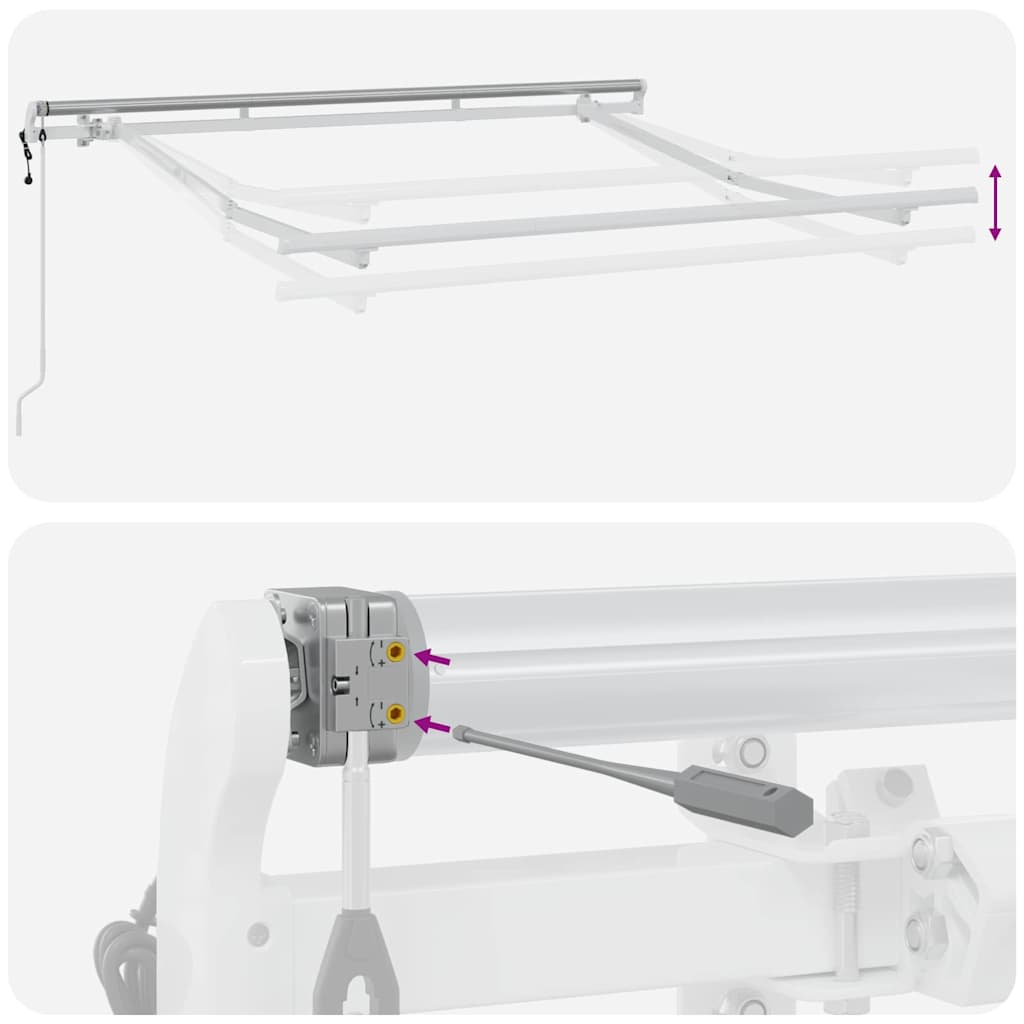 Zonnescherm – Zonwering – Schaduwdoek – Luifel – Buitenzonwering – Opvouwbaar – Met Stabiel Metaal Frame – Afmeting 3x2 Meter – Wit