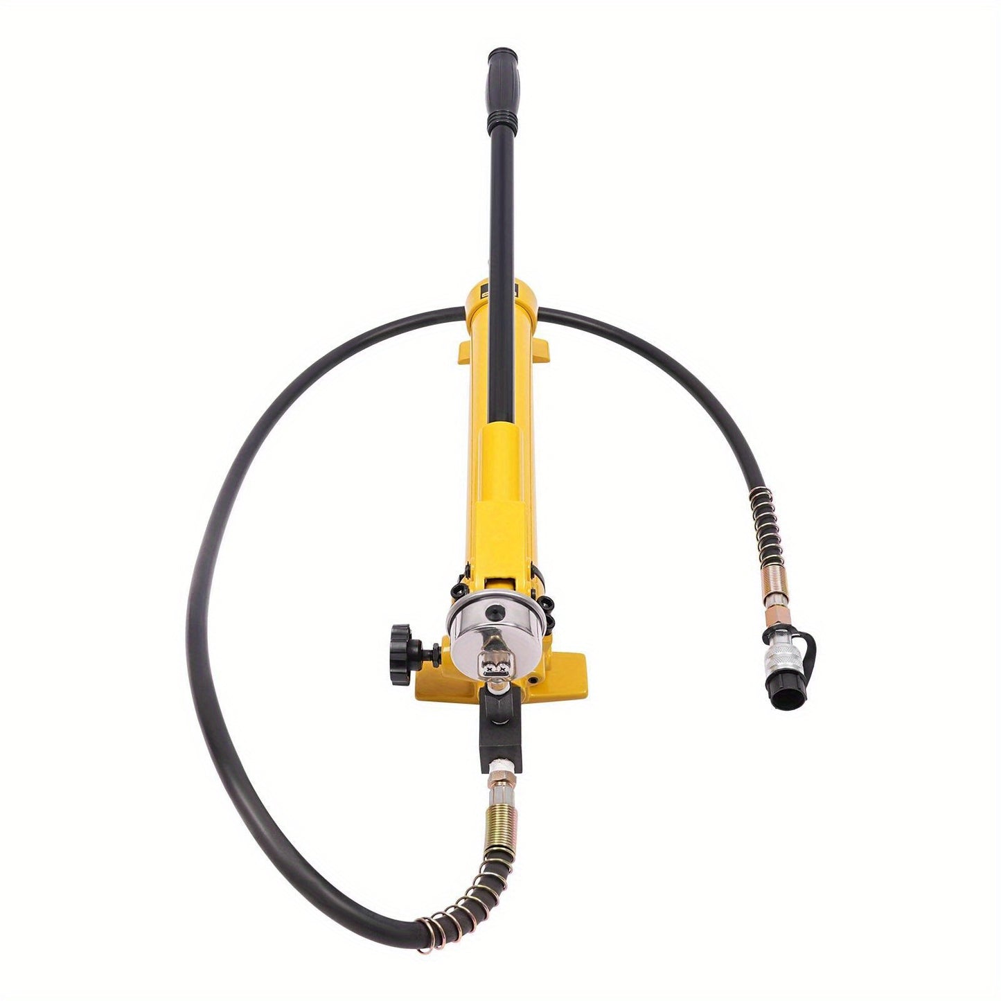 Handpomp – Handmatige Pomp – Luchtpomp – Hydraulische Pomp – Balpomp – Draagbaar Compact – Tweezijdige Snelheidsklep met Drukmeter – Metaal & Kunststof
