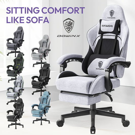 Ergonomische Gamingstoel – Bureaustoel – Computestoel – Werkstoel – Relaxfauteuil – Hoge Rugleuning Met Lendensteun – Verstelbare Rugleuning Met Handgreep – Sterk Metalen Frame Tot 136 KG