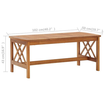 Salontafel – Koffietafel – Tafel – Meubel – Houten Tafel – Massief Acaciahout – 102x50x43 cm – Olieafwerking