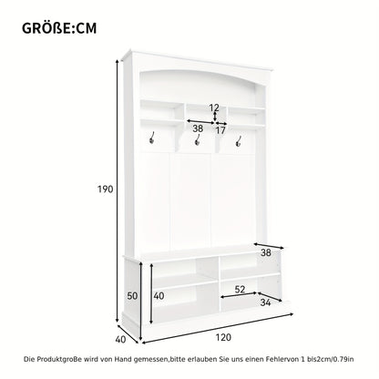 Halopberger – Kapstok – Schoenenkast – Opbergmeubel – Zitbank – Duurzaam Bamboe – Minimaal 3,2 Kubieke Voet Opbergruimte – Zwart Modern Design