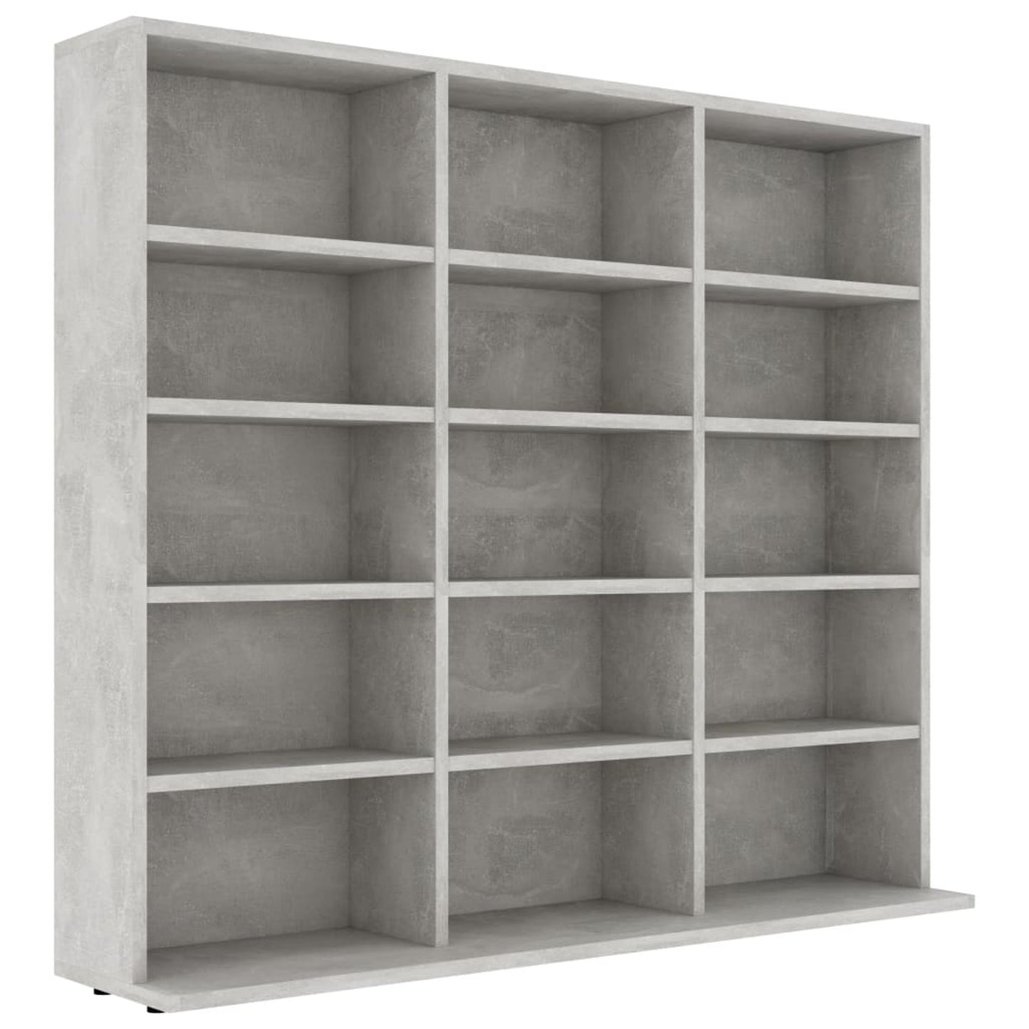 cd kast – cd meubel – cd opbergkast – cd rek – media kast – betonlook afwerking – 102x23x89,5 cm – duurzaam plaatmateriaal