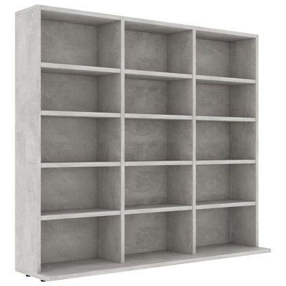 cd kast – cd meubel – cd opbergkast – cd rek – media kast – betonlook afwerking – 102x23x89,5 cm – duurzaam plaatmateriaal
