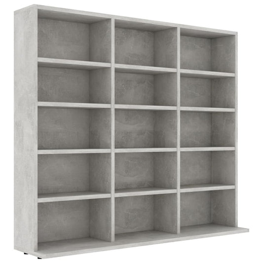 cd kast – cd meubel – cd opbergkast – cd rek – media kast – betonlook afwerking – 102x23x89,5 cm – duurzaam plaatmateriaal