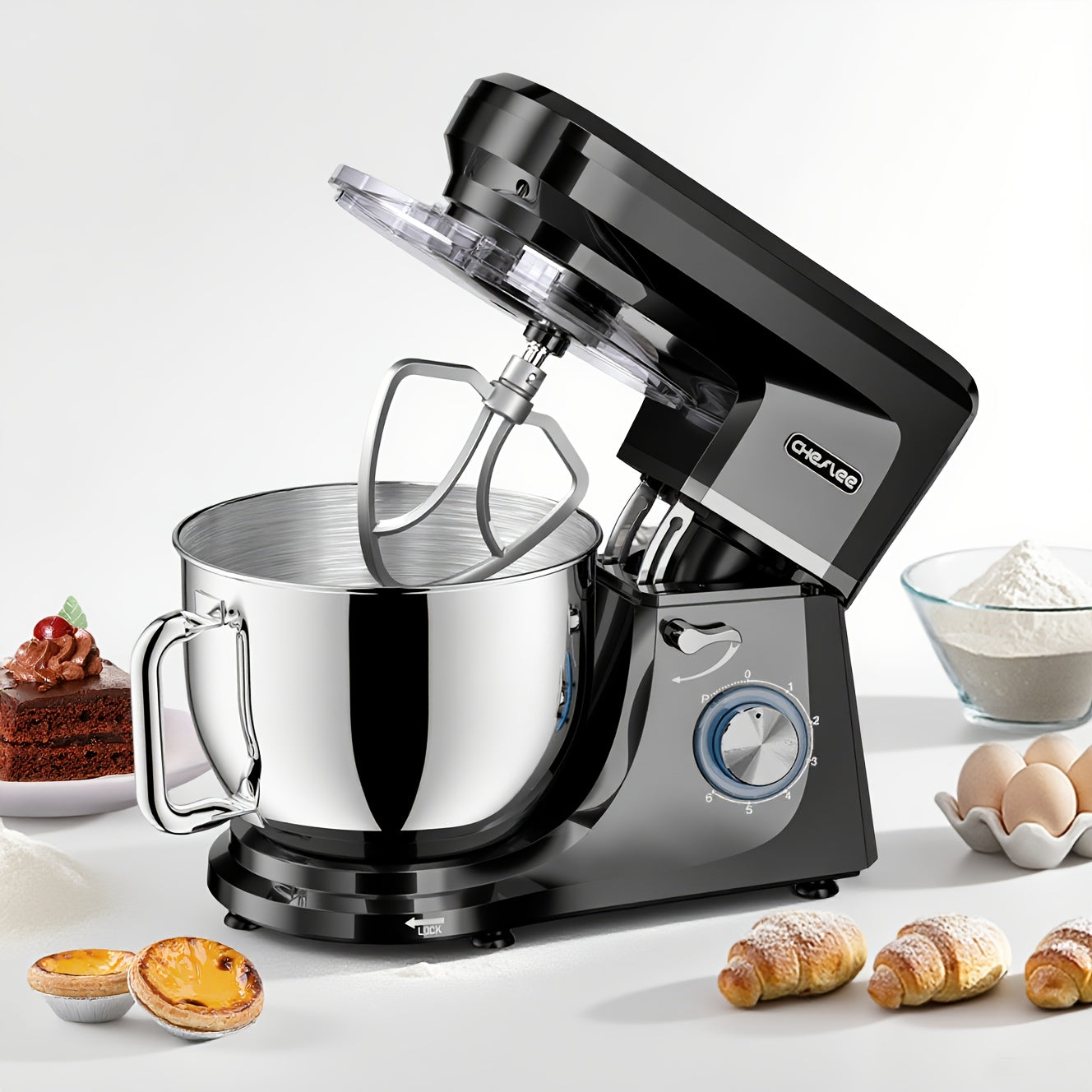Keukenmixer – Mengmachine – Deegmixer – Standmixer – Elektrische Mixer – 7,2 Liter Kom – 2000 Watt Krachtig