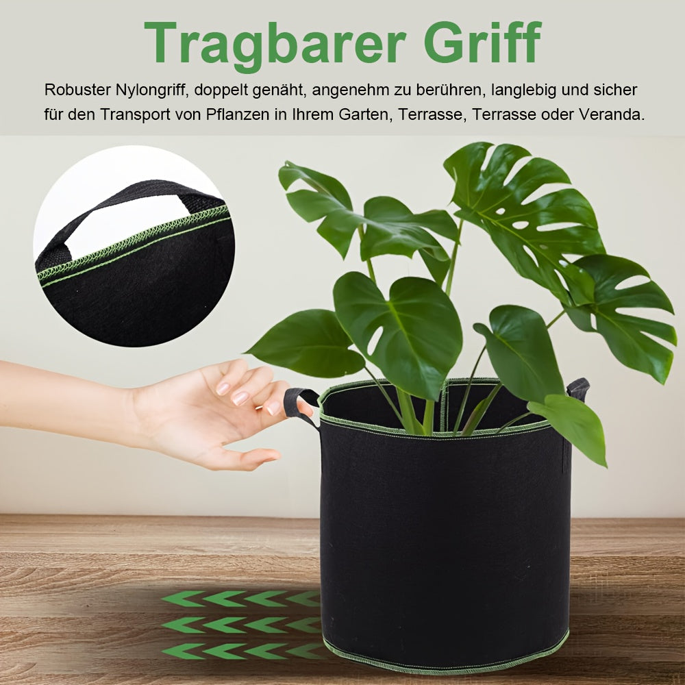 3/5 Stuks Grow Bags 5 Gallon – Ademend Nonwoven Plantenzakken met Dubbele Handvatten – Stevig voor Lage Stress Planttraining van Fruit, Groenten en Bloemen