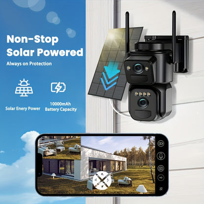 Draadloze Beveiligingscamera – Solar Camera – Buiten Camera – Surveillance Camera – Wifi Camera – 355° Draaibaar – Full-Color Nachtzicht Met 2-Weg Audio