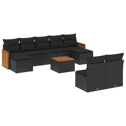 Loungeset – Loungesets – Tuinset – Tuinmeubel – Loungemeubel – Zwarte Loungeset Met Tafel – Weerbestendig PE-Rattan – Incl. Waterdichte Opbergruimte