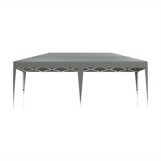 Tuinpaviljoen 3x6 m – Partytent – Overkapping – Vouwtent – Markttent – Zonder Zijwanden – Snel En Gereedschapsvrij Opzetten – Verstelbare Hoogte 244-264 cm