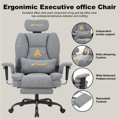 Ergonomische Gamingstoel – Bureaustoel – Gamestoel – Officechair – Deskchair – Verstelbare Hoogte – PU Leer Bekleding – Met Rug- en Hoofdsteun – 360° Draaibaar – Stevig Metalen Frame – Geschikt Voor Harde Vloeren – Groen