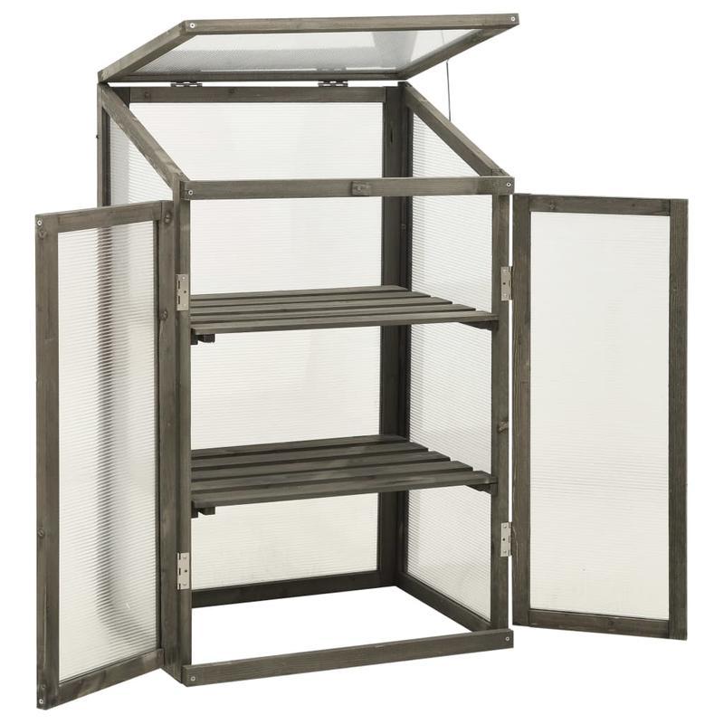 Kasje – Kweekkas – Mini Kas – Plantenkas – Kweekhuisje – Duurzaam Vurenhout – Compact 60x45x100 cm