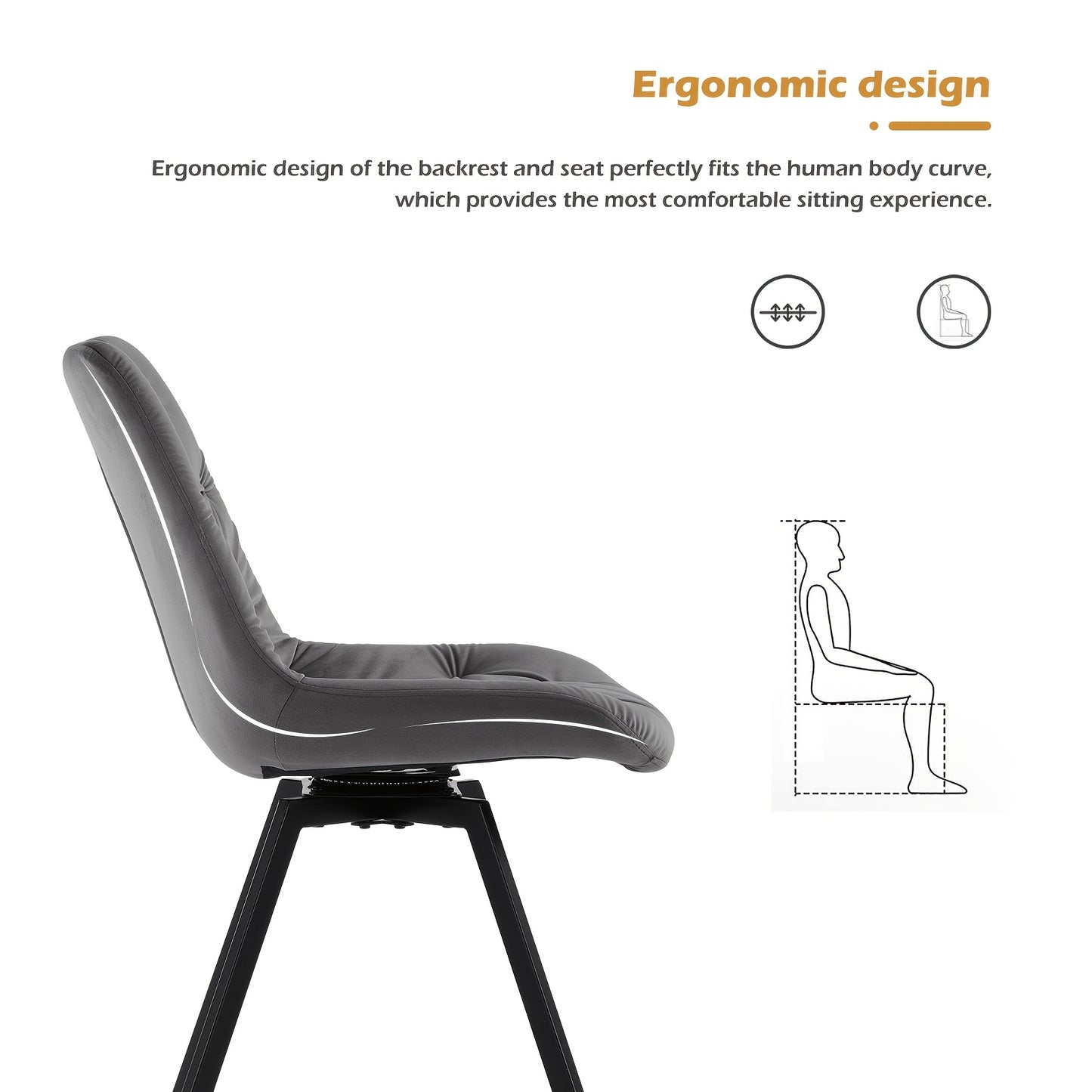 Eetkamerstoelen – Stoelen – Kuipstoelen – Bureaustoelen – Design Stoelen – Draaibaar 360° – Ergonomisch Met Fluwelen Bekleding