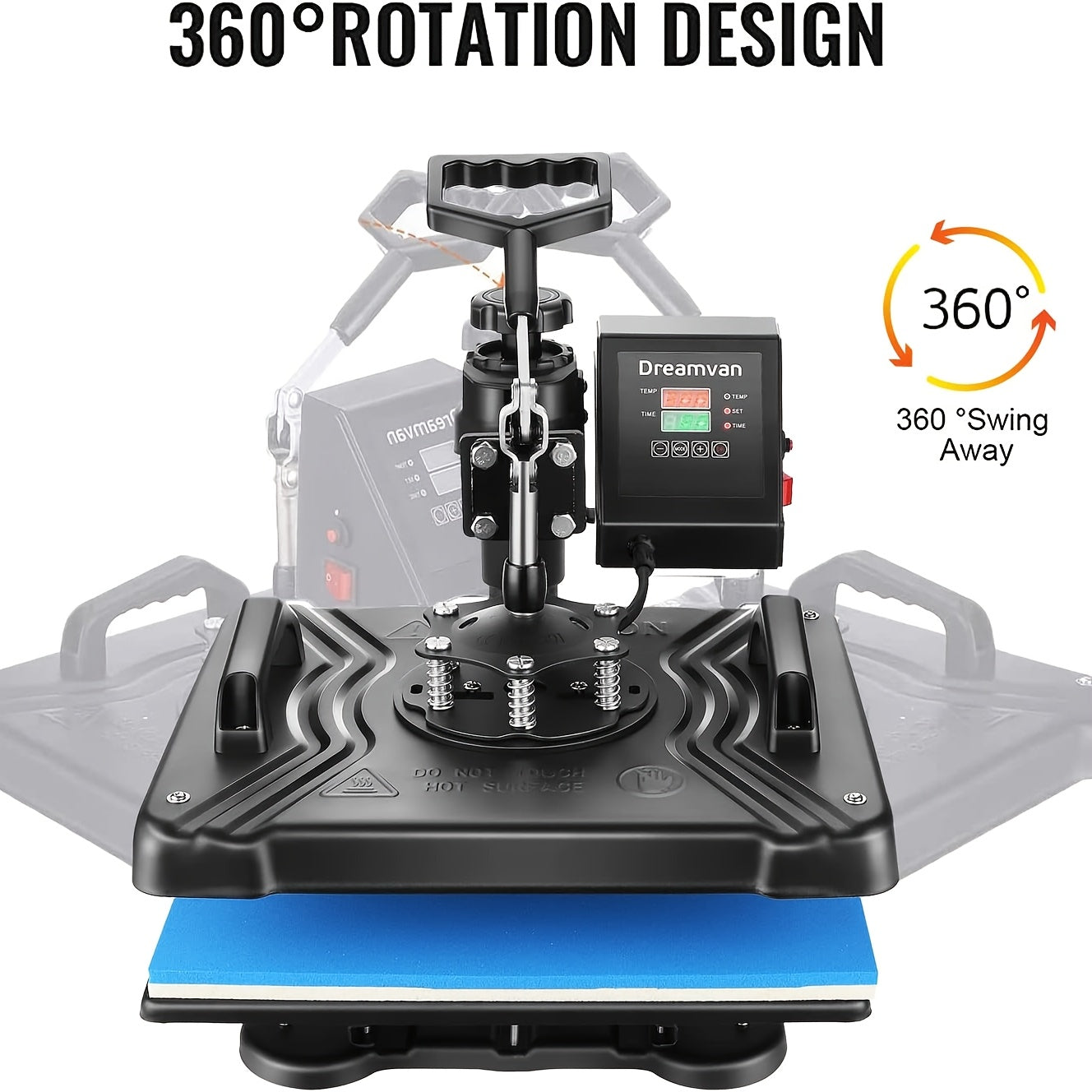 Warmtepers – Transferpers – Hittepers – Sublimatiepers – 5-in-1 Multifuntionele Machine – 30x38 cm Persoppervlak – 360° Draaibare Pers