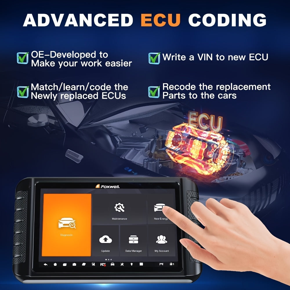 OBD2 Diagnoseapparaat – Autoscanner – Auto Diagnosetool – Foutcode Lezer – Auto Scanner – Draadloos Met USB Stroomvoorziening – 35+ Resetfuncties & Gratis Updates