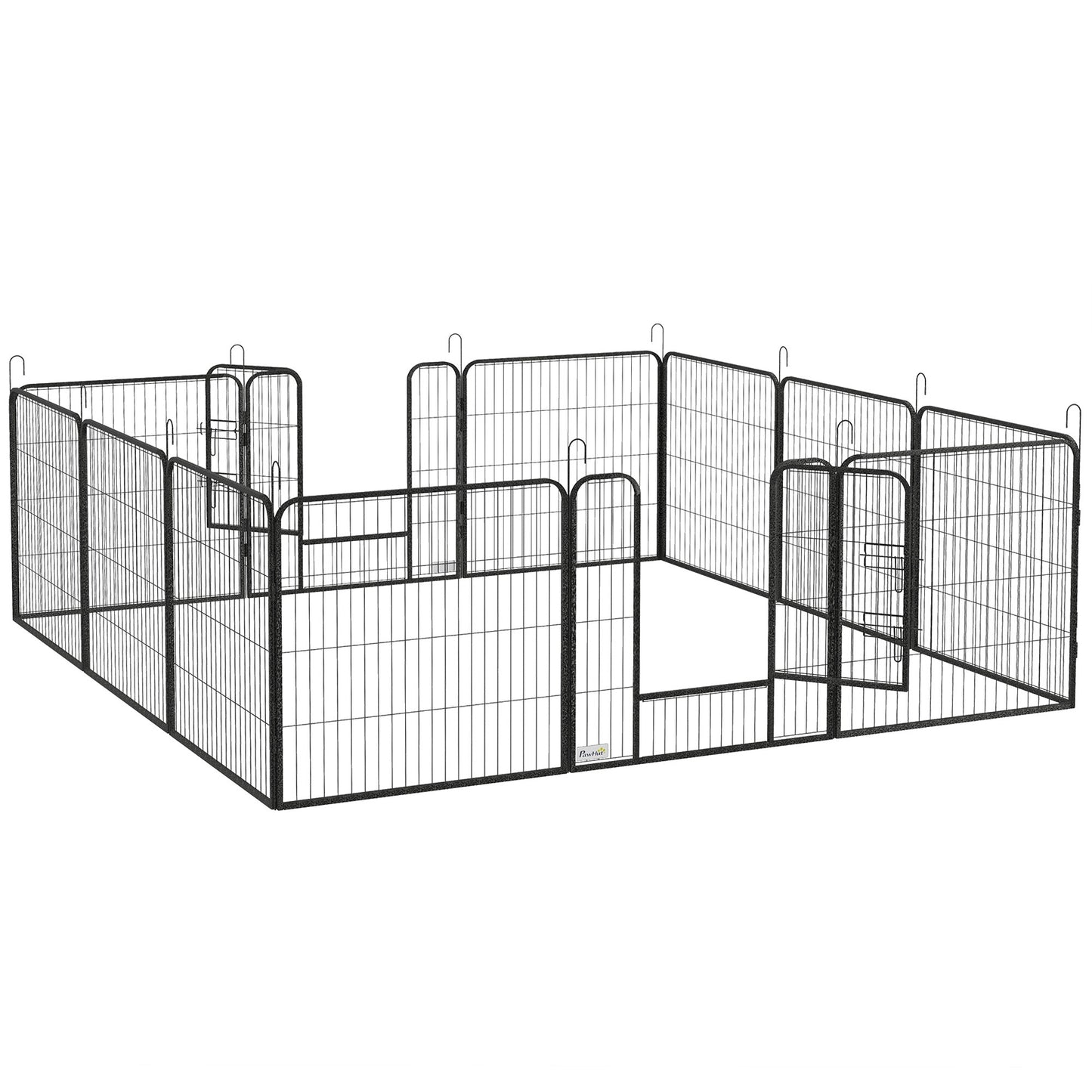 Dierenren – Hondenren – Konijnenren – Knaagdierren – Huisdierenren – Modulair Stalen Design – Afsluitbare Deur & Weerbestendig Grijs