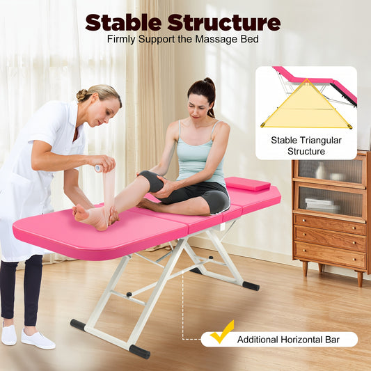 Flexible Design Stable Structure High Load-bearing Capacity Pillow Beauty Bed for Professional Massage Therapists, Masseurs