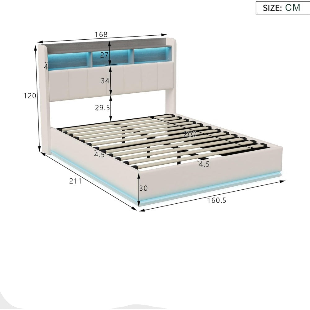 Tweepersoonsbed 140x200 cm – Bed Met Opberglades – Ladebed – Opbergbed – Velvet Bed – Grijs Bekleed – 3 Ruime Lades – Stevig Met Houten Lattenbodem