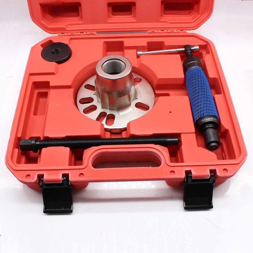 Hydraulische Wielnaaf Verwijderaar – Aandrijfas Trekker – Wielnaaf Uitdrijver – Hydraulische Pers – As Verwijderaar – 10 Ton Drukkracht – Voor 98-125 mm Boutcirkel – Rood