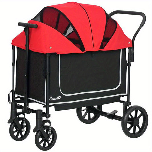 Hondenbuggy – Huisdierenwagen – Wandelwagen – Dierenbuggy – Opvouwbare Buggy – Geschikt tot 30 kg – Lichtgewicht Ademend Mesh