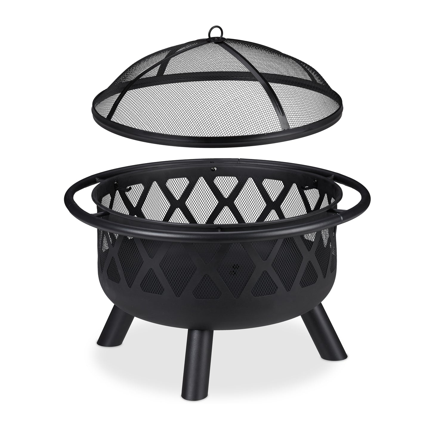 Vuurkorf – Tuinhaard – Brazier – Vuurschaal – Terrashaard – Extra Groot 75 cm – Zwart Staal