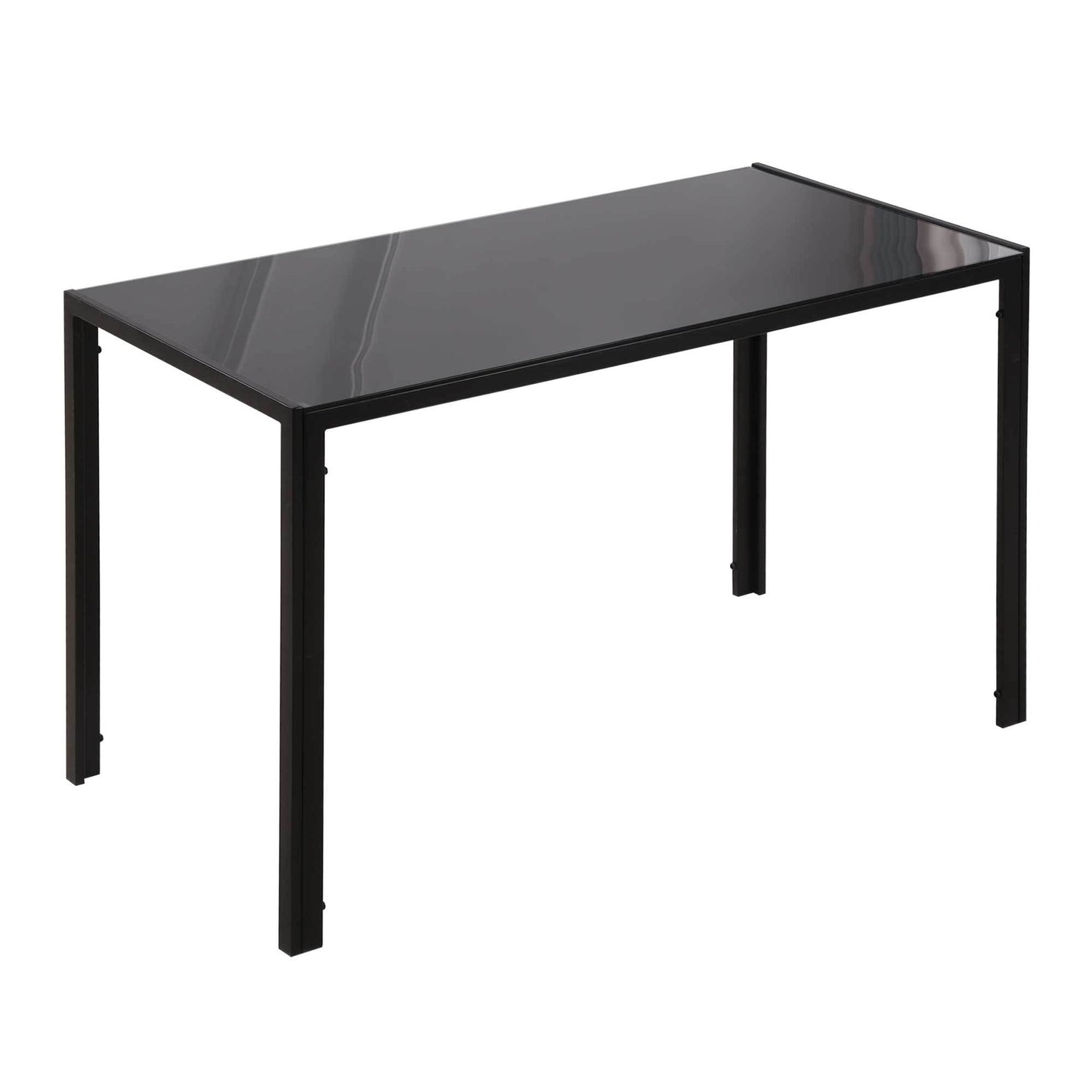 Eettafel – Keukentafel – Eetkamertafel – Woonkamertafel – Tafel – Glasblad – Stevig Metalen Frame – 120x60x75 cm – 4 Personen