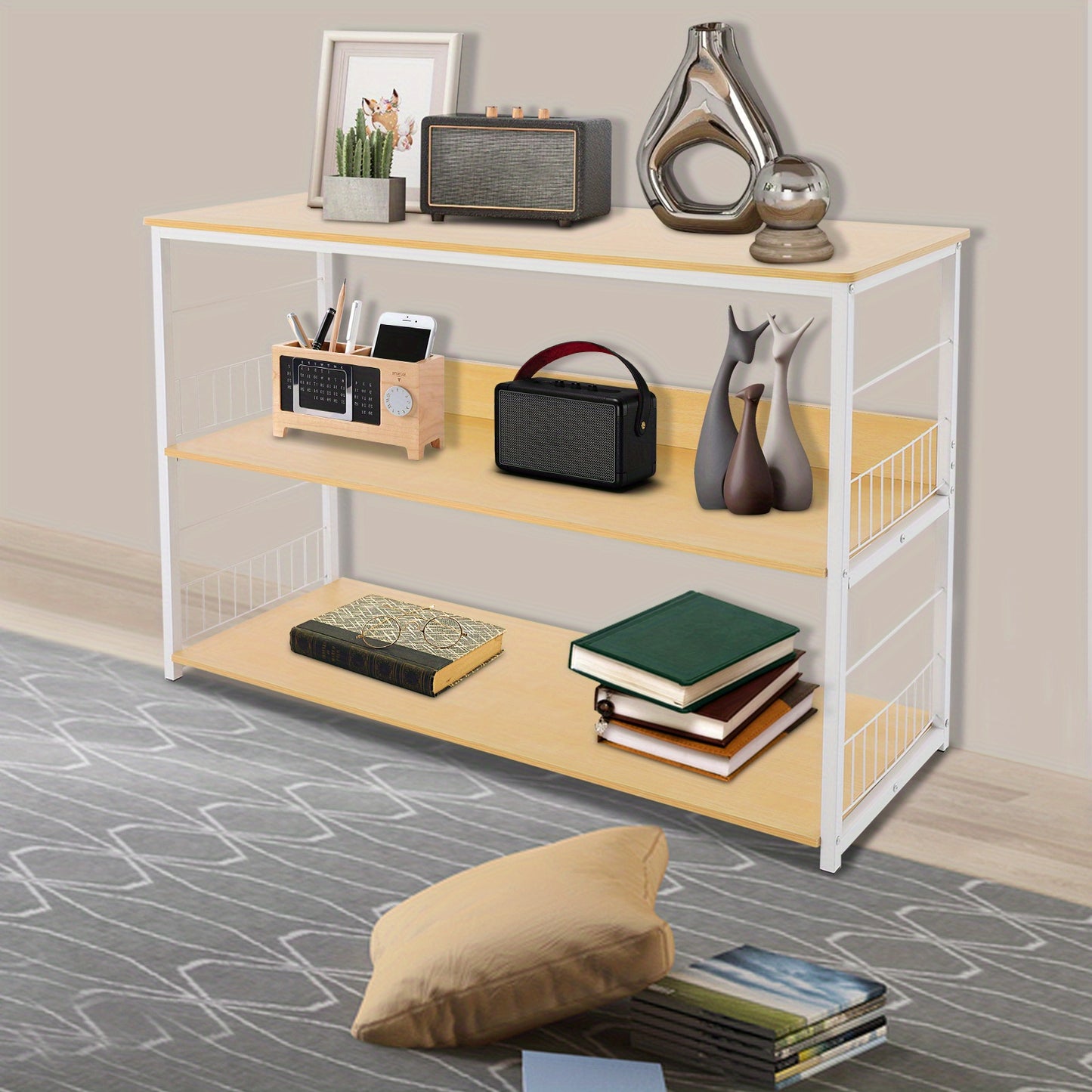 Open Storage Bookshelf, 2-tier Bookshelf, Standing Shelf for Living Room, Home Office, Mini Bookshelf, Book Organizers And Storage, Book Shelf For Bedroom, Arched Bookcase, Bookshelf Organizer, Small Bookcase, Narrow Bookshel