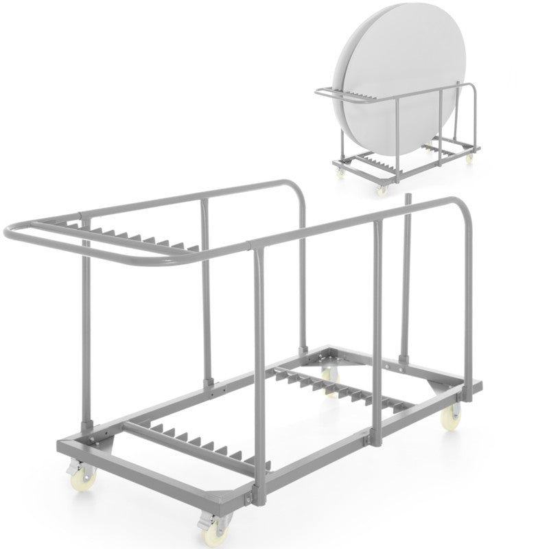 Tafeltrolley – Transportwagen – Serveerwagen – Roltafel – Opbergtrolley – Capaciteit 20 Tafels – Stevige Metalen Constructie