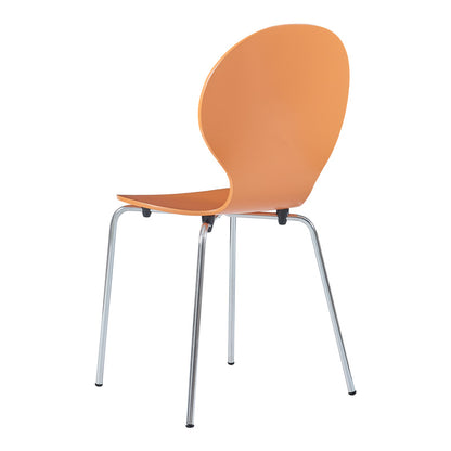 Eetkamerstoel – Stoel – Kuipstoel – Stoelset – Barkruk – Stapelbaar – Berkenhout Met Metalen Poot – Zithoogte 46 cm – Set Van 4