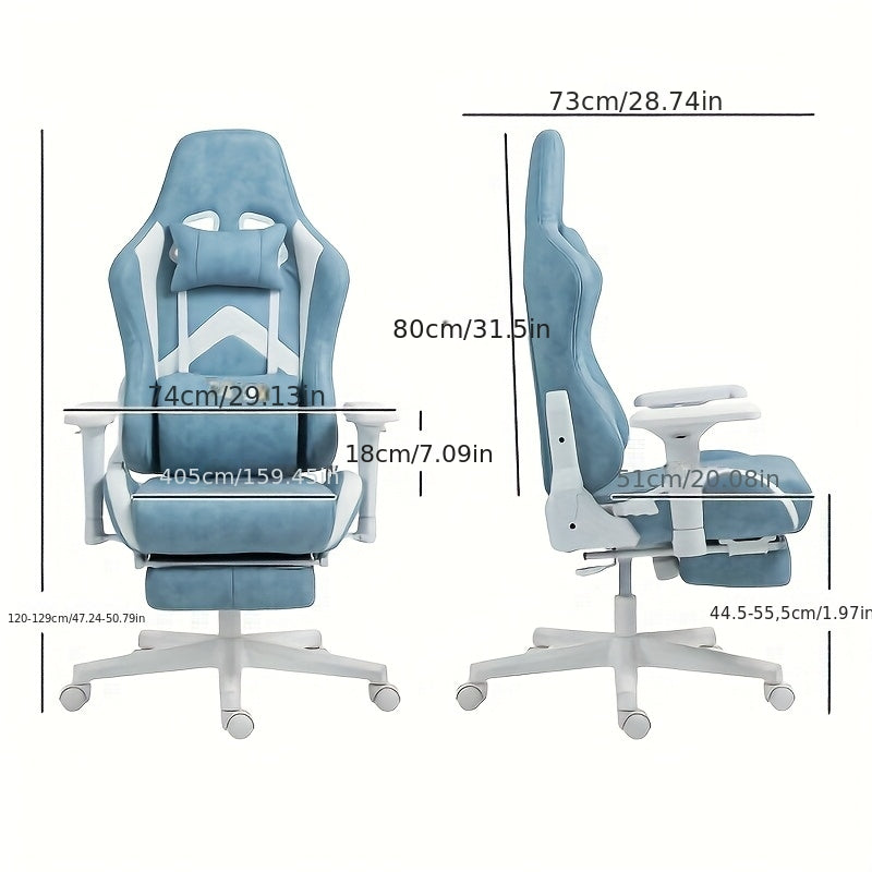 Relaxfauteuil – Fauteuil – Stoel – Relaxstoel – Loungestoel – Handmatig Verstelbaar – Duurzame Makkelijk Schoon Te Maken Stof – Blauw
