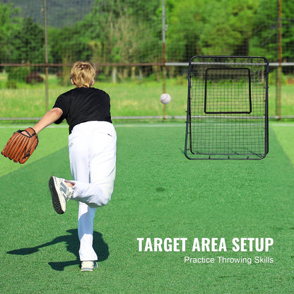 Honkbalnet – Reboundernet – Oefennet – Slagnet – Pitching Net – Verstelbare Hoeken – Stevig Stalen Frame – 120x180 cm
