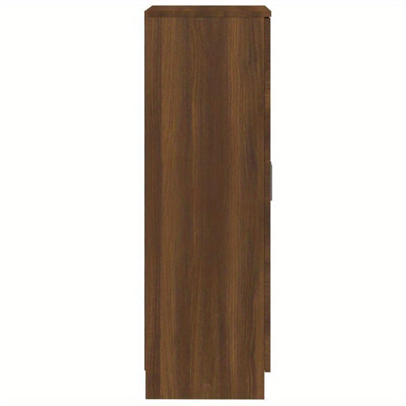 Shoe Cabinet 55X35X108 Cm Made of Treated Wood in Brown Oak Color. This Elegant Shoe Cabinet Prevents Messy Shoes And Creates a Tidy Environment; The Metal Frame of The Cabinet Ensures Strength And Stability. The Shoe Cabinet