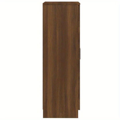 Shoe Cabinet 55X35X108 Cm Made of Treated Wood in Brown Oak Color. This Elegant Shoe Cabinet Prevents Messy Shoes And Creates a Tidy Environment; The Metal Frame of The Cabinet Ensures Strength And Stability. The Shoe Cabinet