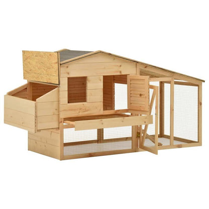 Kippenhok – Houten Kippenren – Kippenhok Buiten – Kippenhuis – Kippenkooi – Gemaakt Van Massief Vurenhout – Afmetingen 178x67x92 Cm