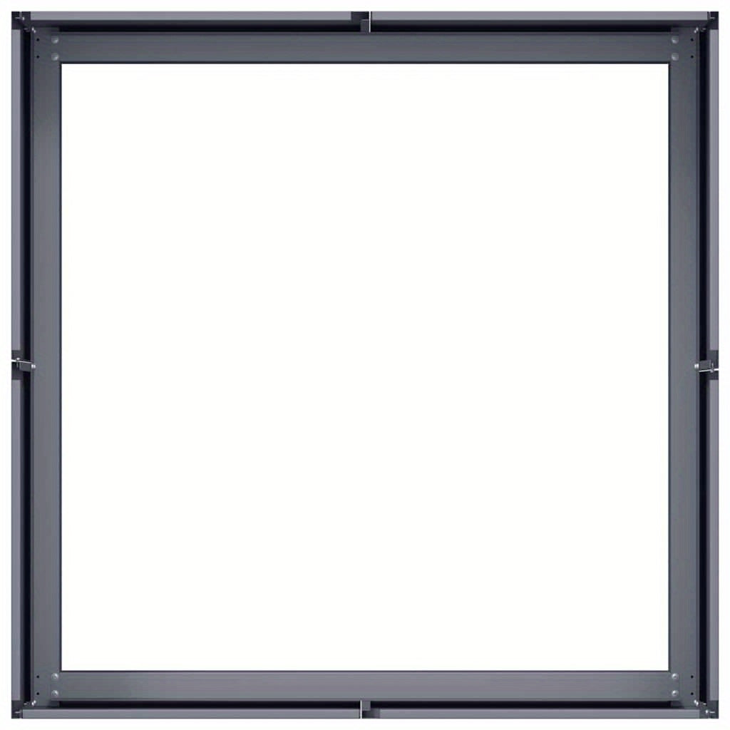 Plantenbak – Bloembak – Plantenpot – Bloempot – Bloembak Met Standaard – Anthraciet Staal – 80x80x30 cm – Duurzaam & Modern Design