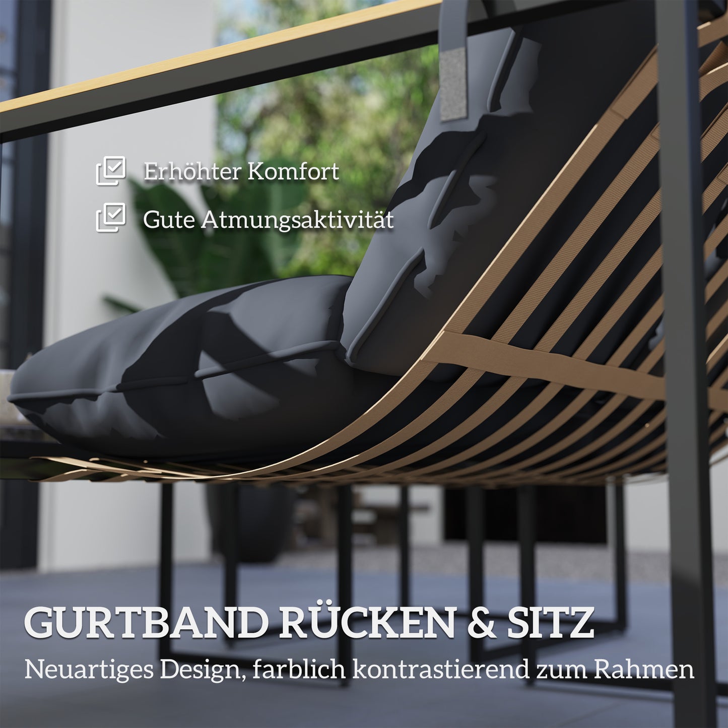 Tuinmeubelen – Tuinset – Loungeset – Balkonmeubels – Buitenmeubelen – 4-Delig – Gepolsterd Met Afneembare Kussens – Stalen Frame – Grijs