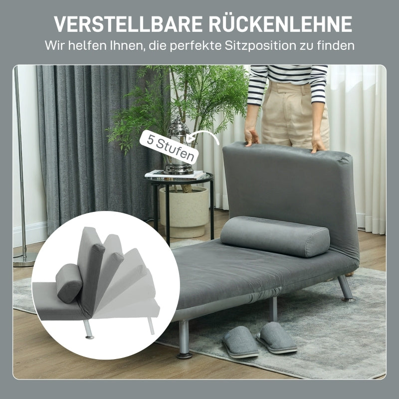 Bedbank – Slaapstoel – Slaapbank – Sofa Bed – Logeerbed – Verstelbare Rugleuning – Compact Formaat 75x70x70 cm – Onderhoudsvriendelijke Bekleding