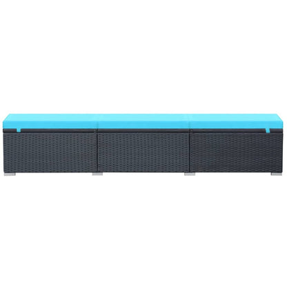 Poly Rattan Loungestoel – Tuinstoel – Tuinmeubel – Relaxstoel – Verstelbare Rugleuning – Waterbestendig PE Rattan – Gepoedercoat Staal