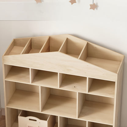 Boekenkast – Boekplank – Boekrekken – Boekenplanken – Boekenkasten – 40,7 Inch 9 Vakken – Duurzaam Niet-Hout Materiaal Natural Beige