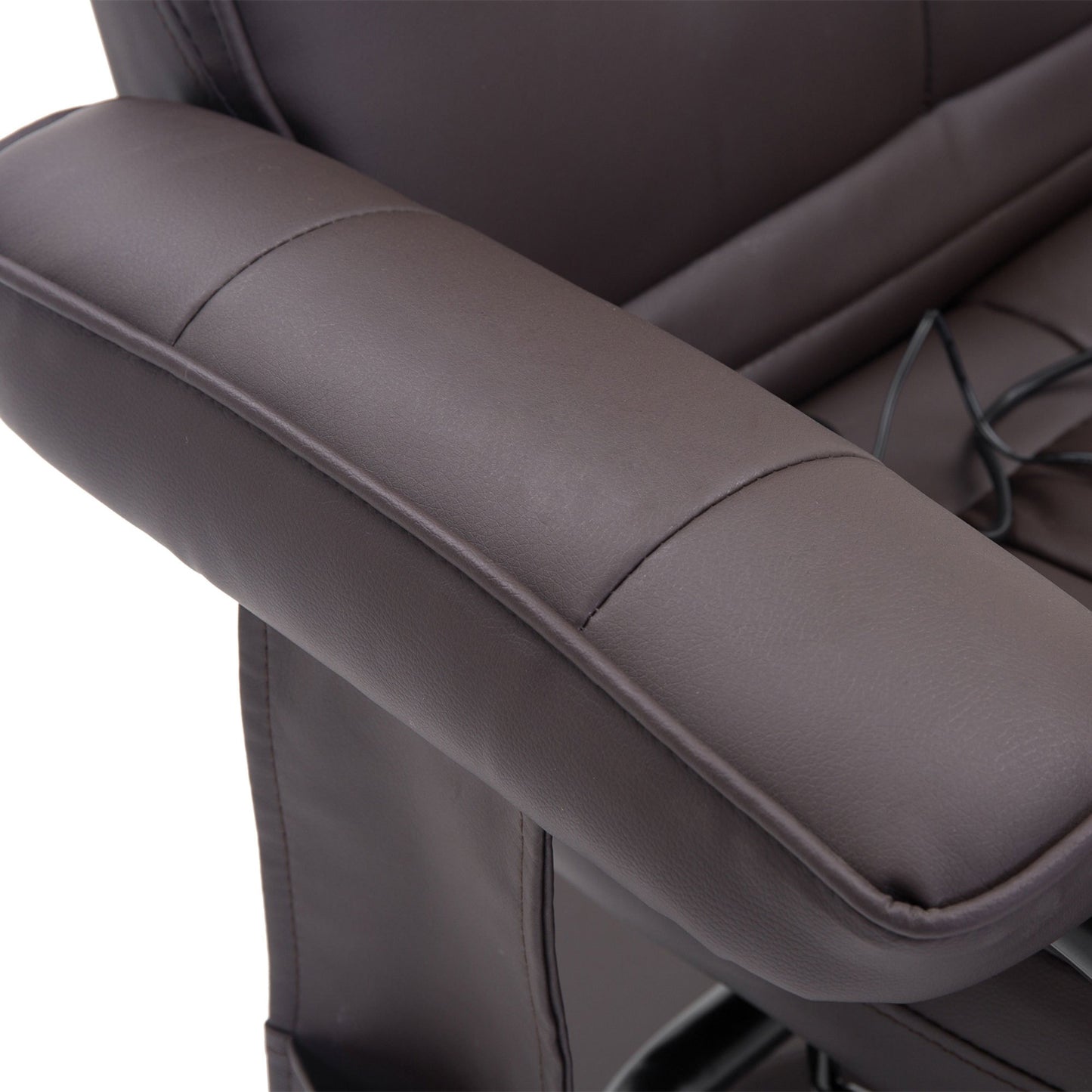 Massagestoel – Relaxstoel – Ontspanningsstoel – Vibratiestoel – Massagefauteuil – Bruin – 10 Vibratiepunten – Afstandsbediening